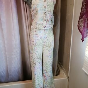 No Boundaries Pastel Floral Pantsuit